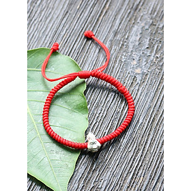 Vòng tay kết dây phối 12 con giáp bạc - Ngọc Qúy Gemstones