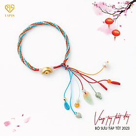 Vòng thắt dây chỉ màu TWIST - Charm 24K Đĩnh vàng HBL-16181 - Trang sức PJS