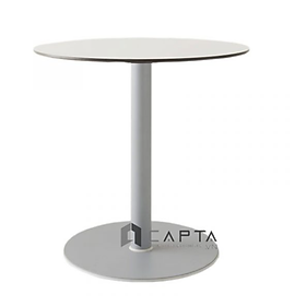 Mua Bàn tiếp khách Italia Bàn tròn cafe 60 mặt compact HPL chân trụ thép sơn tĩnh điện màu xám hiện đại TE BOOM Morden Cafe Table