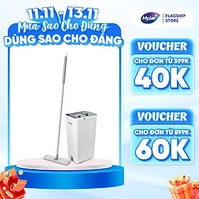 Bộ cây lau nhà tự vắt thông minh 3 thanh vắt sợi microfiber