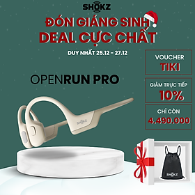 Tai Nghe Bluetooth Thể Thao Truyền Âm Thanh Qua Xương SHOKZ OPENRUN PRO S810 - Hàng chính hãng - Sạc nhanh Thời lượng Pin 10 tiếng - Kháng nước IP55 - Màu Be