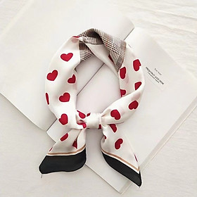 KHĂN LỤA VUÔNG HỌA TIẾT CARO - BANDANA HÀN QUỐC CAO CẤP - 70X70CM - THY THY STORE