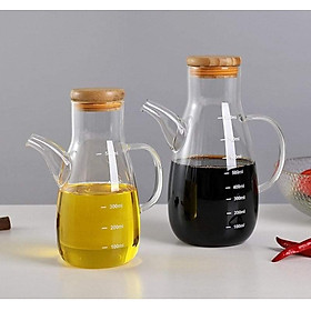 Mua CHAI THỦY TINH  CÓ VÒI NẮP GỖ ĐỰNG CHẤT LỎNG DẦU ĂN  XÌ DẦU CÁC LOẠI