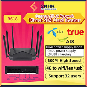 Mua Bộ phát wifi từ sim 4G B618  bộ phát wifi 6 sâu tốc độ cao sử dụng mọi loại sim  phủ sóng rộng  ổn định - Hàng chính hãng/ Hàng nhập khẩu