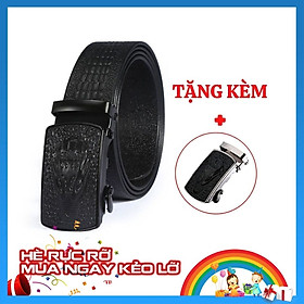 Thắt lưng nam mặt cá sấu khóa tự động DL10B – Tặng kèm 1 mặt khóa – Dây lưng nam vân cá sấu cao cấp – Dây nịt nam thiết kế sang trọng, lịch lãm