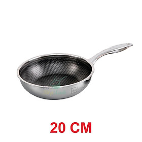 Chảo sâu lòng tổ ong 3 lớp đáy liền inox 304 Blackcube FiveStar Plus nắp kính ( 24cm / 26cm / 28cm ), dùng được bếp từ