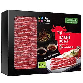Combo Thịt Nướng Ba Chỉ Bò Mỹ Orifood (750g)