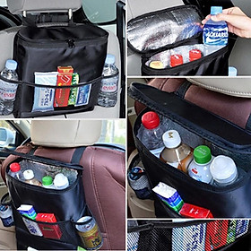 Túi đựng đồ túi treo lưng ghế ô tô Sunha Túi treo ghế xe hơi Vải không dệt, Túi sau ghế xe đa năng màu da bò MBS1539