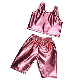 2-4pack Doll Cothes New Cool Light Leather Outfit for 18"  Doll pink