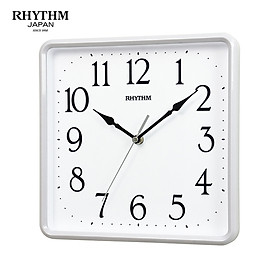 Đồng hồ treo tường Nhật Bản Rhythm CMG597NR03- Kt 25.2 x 25.2 x 4.3cm, 500g Vỏ nhựa. Dùng Pin