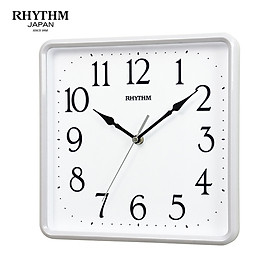 Mua Đồng hồ treo tường Nhật Bản Rhythm CMG597NR03- Kt 25.2 x 25.2 x 4.3cm  500g Vỏ nhựa. Dùng Pin