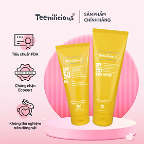 Combo Chống Nắng Toàn Thân Teenilicious SPF 55 Body Lotion 150ml & Teenilicious SPF 50 Gel 75g