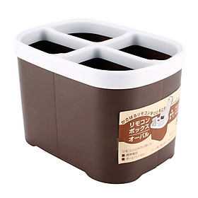 Mua Khay đựng điều khiển/ remote 4 ngăn đa năng Nhật Bản - Màu nâu