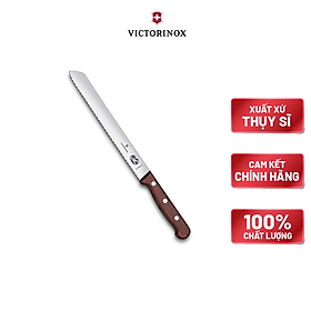 Mua Dao cắt bánh mì cán gỗ VICTORINOX - THỤY SĨ :Dao cắt bánh mì Thụy Sĩ có cạnh lượn sóng Lý tưởng cho lớp vỏ giòn cứng Tay cầm bằng gỗ chất lượng cao