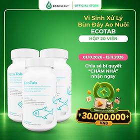 Viên Nén Vi Sinh Xử Lý Bùn Đáy Ao - EcoTab Hộp 20 Viên