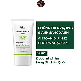 Kem chống nắng vật lý Dr.G Green Mild Up Sun+ SPF50+ PA++++ 50ml Tặng 1