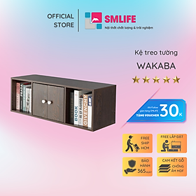 Mua Kệ gỗ treo tường trang trí hiện đại SMLIFE Wakaba  | Gỗ MDF dày 17mm chống ẩm | D90xR30xC35cm