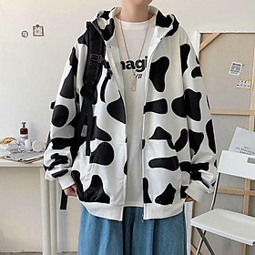 Áo Hoodie ZIP Bò Sữa UNISEX Form Rộng Nam Nữ - Chất Nỉ Bông Ulzzang KUN