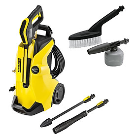 Combo Máy Phun Rửa Áp Lực Cao Karcher K 4 Full Control, Bộ Đầu Chà Và Bình Xịt 9.653-143.0