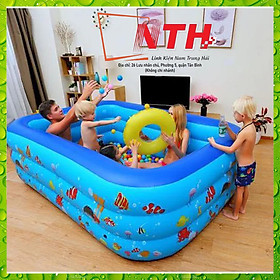 Mua Bể bơi 3 tầng cho bé 1.3m có đáy chống trượt