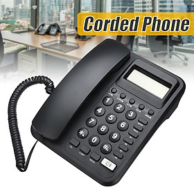Black Desktop Home Business Office Corded Phone Landline Telephone LCD US