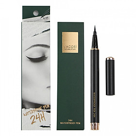 Bút Kẻ Mắt Nước Vacosi 24H WaterProof Pen - Đen Bóng 24H Không Trôi