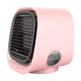 3X Portable Air Cooler Fan Desktop Cooling Air Conditioner Humidifier Pink