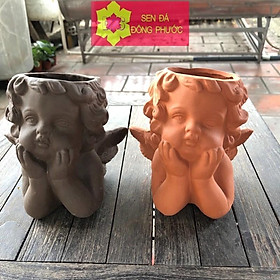 Mua Chậu đất nung Thiên thần có cánh - chậu trồng tiểu cảnh sen đá  xương rồng  cây phong thuỷ văn phòng đẹp