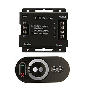 DC12V-24V Wireless Single Color LED Strip Light Dimmer RF Remote Controller