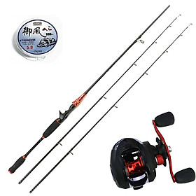 Bộ cần câu Lure máy ngang chính hãng -  Cần Lure 2 ngọn -  tặng kèm ngọn cần + cước CL01