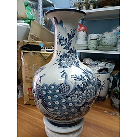 Mua Bình tỏi đứng men lam vẽ công Bát Tràng