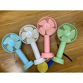 Quạt mini tích điện cầm tay có đế để bàn - để điện thoại siêu hot- Lỗi 1 Đổi 1