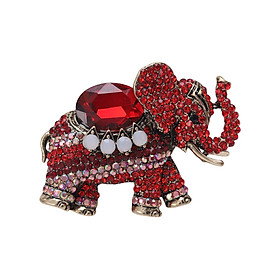 Rhinestone Brooches Lapel Pin Alloy Decoration Fashion Jewelry Badge Elephant Brooch Pin Animal Pin for Wedding Dress Bridal Anniversary Hat