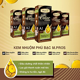 [Đủ Màu] Kem Nhuộm Phủ Bạc M.Pros [Đen/ Nâu Đen/ Nâu Hạt Dẻ/ Nâu Cà Phê/ Nâu Socola Đậm