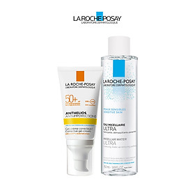 Bộ đôi kem chống nắng và làm sạch La Roche-Posay (Anthelios Anti-Imperfection 50ml & Micellar Water Ultra Sensitive Skin 50ml)