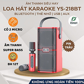 Mua Loa Hát Karaoke Bluetooth YS-218BT 2023 Luxury Có 2 Micro Không Dây  Âm Thanh Cực Hay-Hàng Chính Hãng