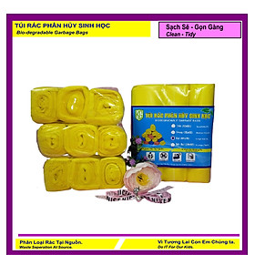 Mua Set 10 Kí Bao Rác Tự Hủy Sinh Học - Phân Hủy Sinh Học - Dạng Cuộn - 3 Size - MÀU VÀNG / Set 10 Kilograms Of Bio-degradable Trash Bags - In Rolls - 3 Sizes - COLOR YELLOW