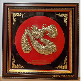 Tranh đồng vàng - Chữ Tâm ( Hán nôm)- KT70*70cm