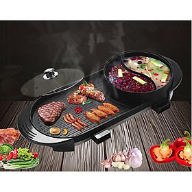 Mua Bếp điện tác dụng kép vừa nướng vừa nấu lẩu đa năng