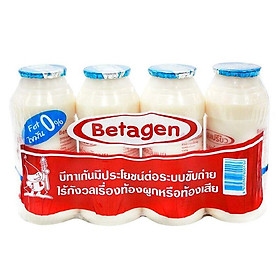 Lốc 4 Chai Sữa Chua Uống Betagen Tự Nhiên 140ml Chai- 8850393800136