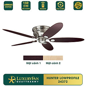 Mua Quạt trần cho trần thấp HUNTER LOWPROFILE - 5 cánh gỗ  bảo hành động cơ trọn đời - Hàng chính hãng
