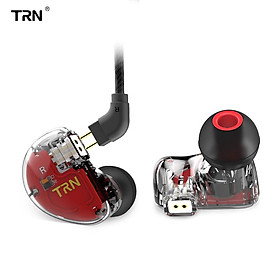 Tai nghe 0.75mm có dây 2Pin 3.5mm cho điện thoại thông minh TRN V31-Màu đen