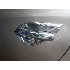 Bộ 8 ốp tay nắm hõm cửa xe toyota vios 2014-2015-2016-2017 mạ crom