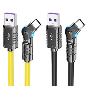 Cáp Sạc USB To Type-C Dành Cho Hoco U118 100W 5A Đầu Xoay 180 Độ Dây Dài 1.2m Hàng Chính Hãng