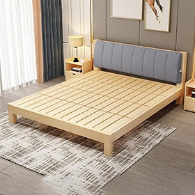 Mua Giường gỗ thông hiện đại 1m8 x 2m (kèm đệm tựa lưng)