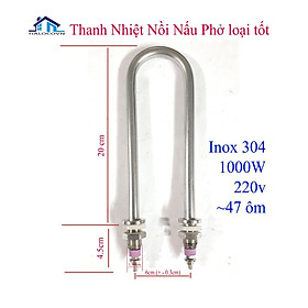 Thanh Nhiệt Nồi Nấu Phở loại tốt 1000w 220v inox 304