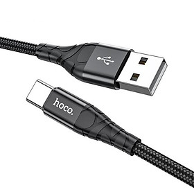 Mua Cáp sạc nhanh 2.4A Hoco DU02 chân Type-C dây dù chống đứt cho Android dài 1M - Hàng chính hãng