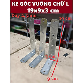 Mua Ke góc vuông chữ L thép bản rộng 3cm ( 9x19x3 cm )