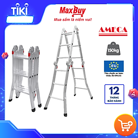 Mua Thang nhôm gấp đa năng 4 khúc  Ameca chân choãi - 1m8 - 2m3 - 2m9