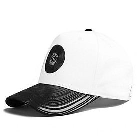 PREMI3R Mũ lưỡi trai Nón ballcap LP RECORD_WHITE/BLACK Mũ lưỡi trai phong cách hàn quốc nón thương hiệu chính hãng